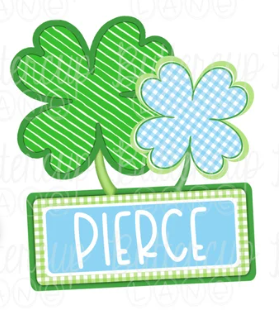 Blue Gingham St.Patricks Day Shirt