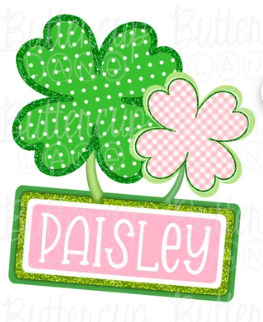 Pink Gingham St.Patricks Day Shirt