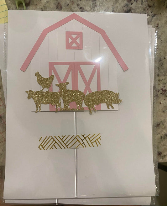 Barn Animals Cake Topper