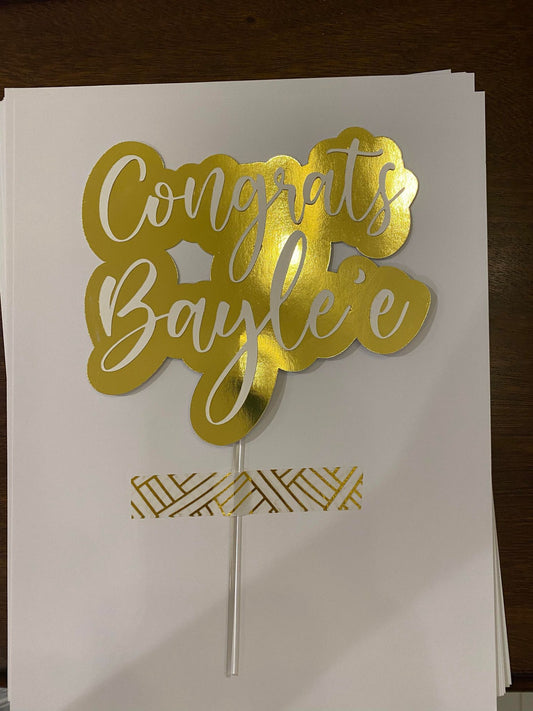 Congrats Cake Topper