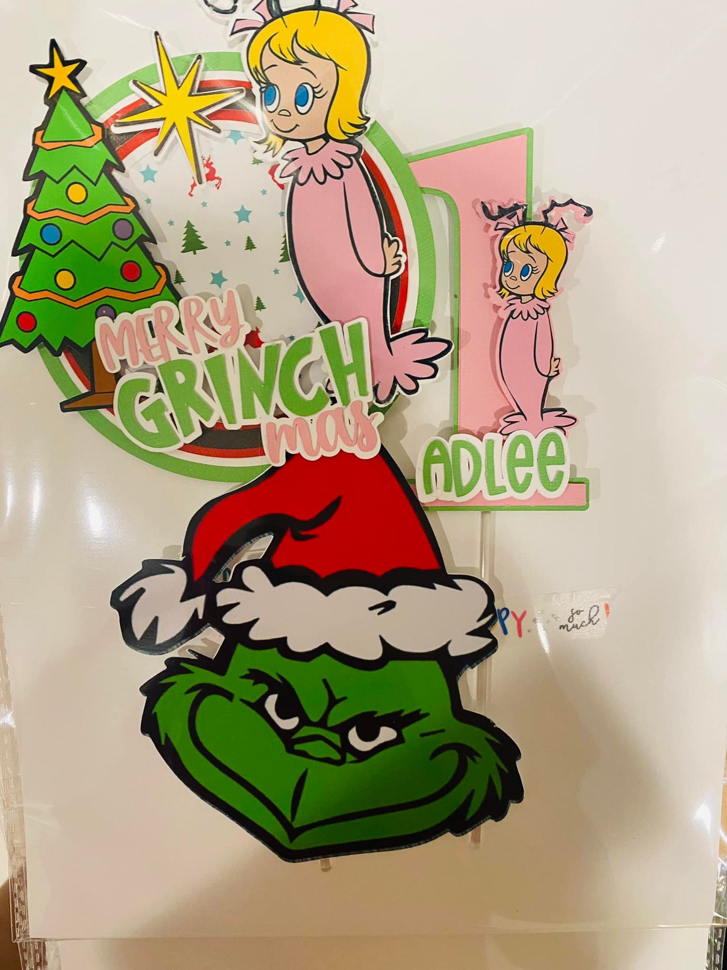 Merry GrinchMas cake topper