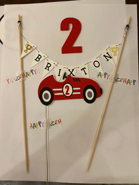 Racing Car Cake Topper Set