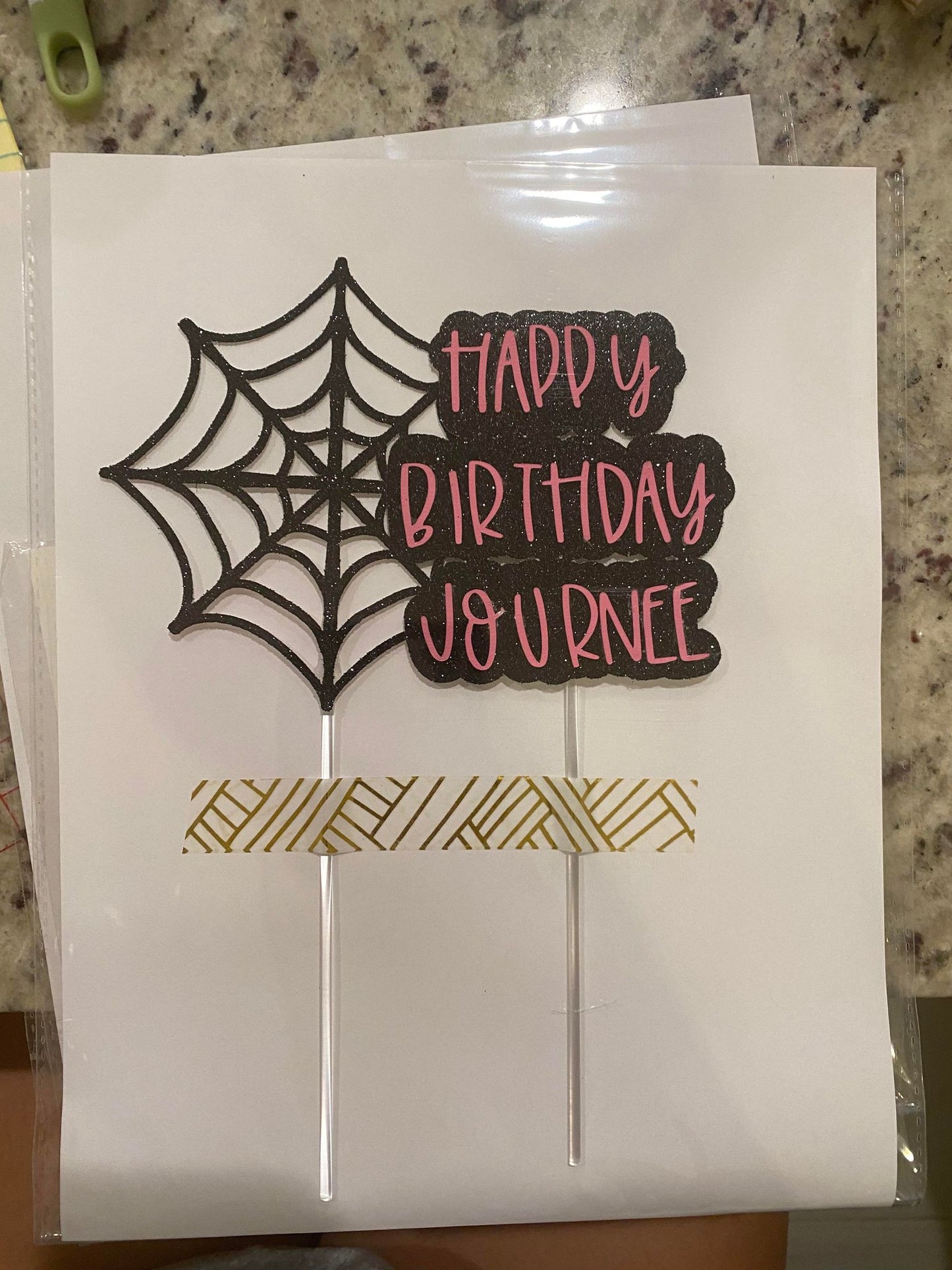 Spiderweb cake topper