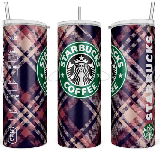 Starbucks Plaid Tumbler